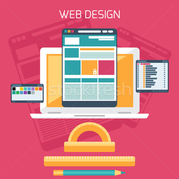 Web design. Program for design and architecture. Stock photo © robuart