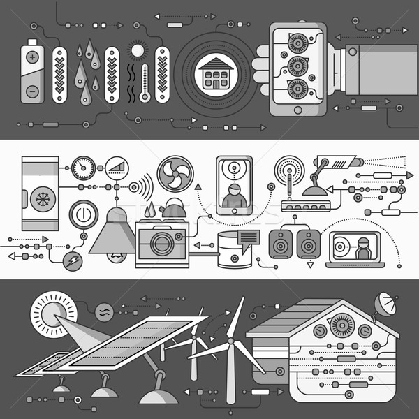 Smart domu kontroli urządzenie technologii komórkowych Zdjęcia stock © robuart