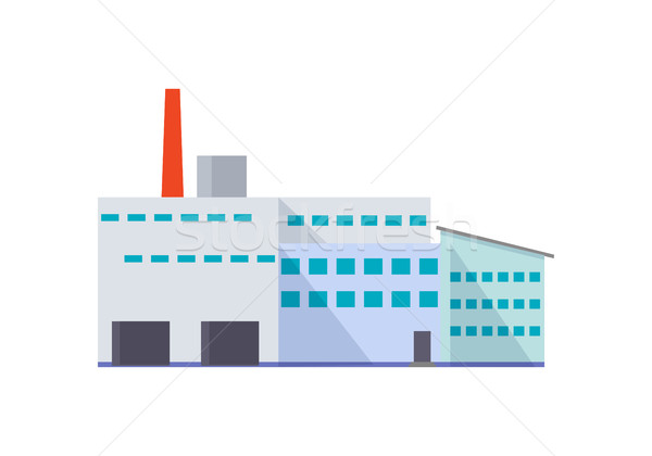 Gyár épület cső ipari ipartelep növény Stock fotó © robuart