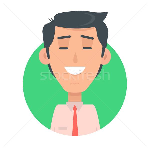 Man Face Emotive Vector Icon in Flat Style   Stock photo © robuart