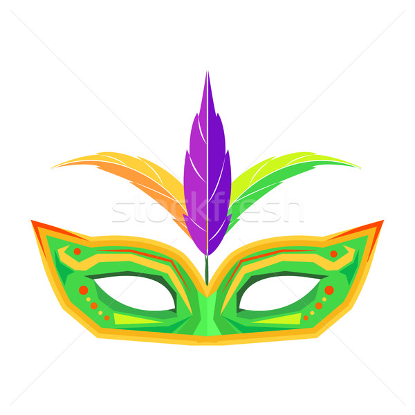 Mardi Gras Mask with Feathers Isolated Vector Stock photo © robuart