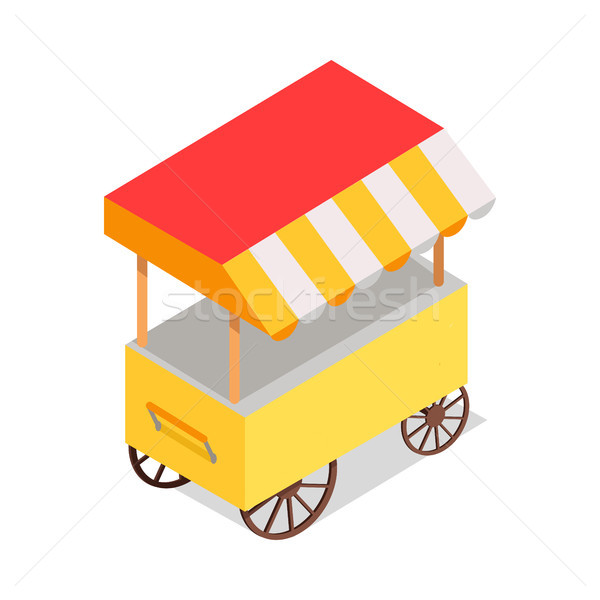 Streetfood Trolley with Tent Isolated illustration Stock photo © robuart
