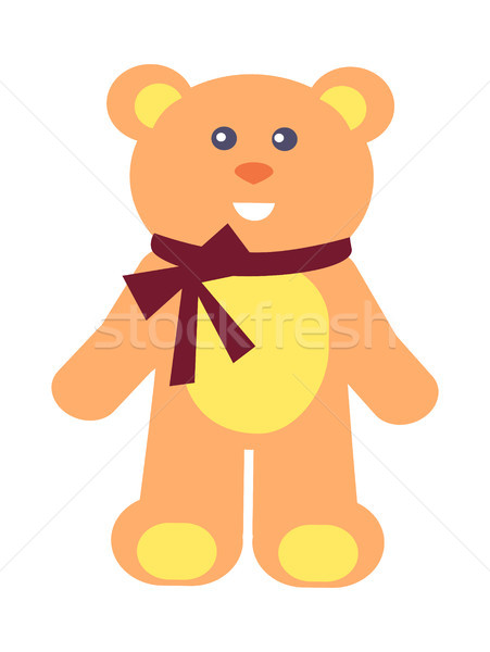 Teddy Bear with Bow on Neck Vector Illustration Stock photo © robuart