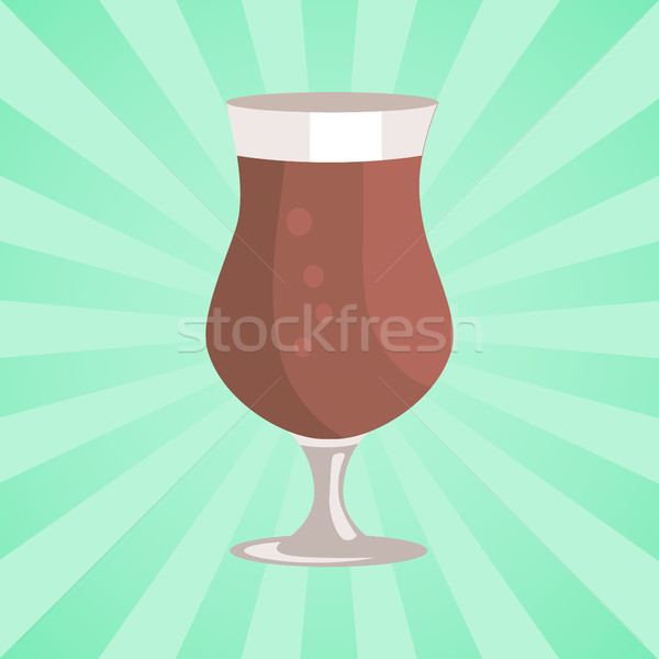 Tulip Glass of Beer Transparent Cup on Leg Vector Stock photo © robuart