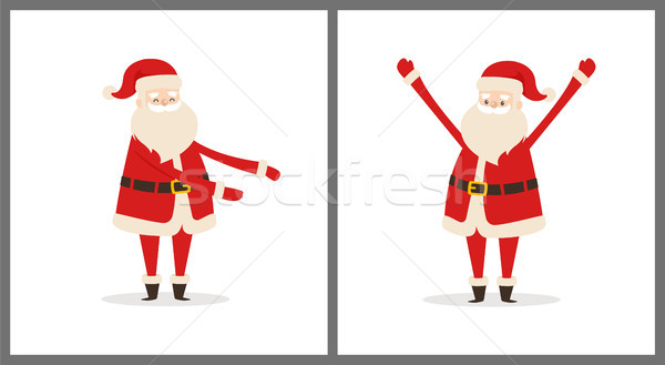 Happy Smiling Santa Claus Vector Illustration Stock photo © robuart