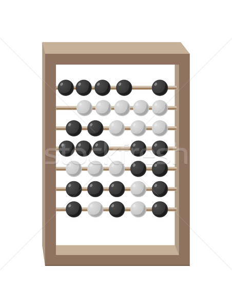 Rahmen isoliert Illustration weiß abacus grau Stock foto © robuart