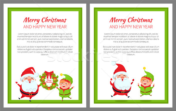 Merry Christmas and Text, Vector Illustration Stock photo © robuart