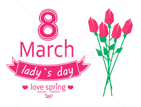 8 March Ladys Day Love Spring Vector Illustration Stock photo © robuart