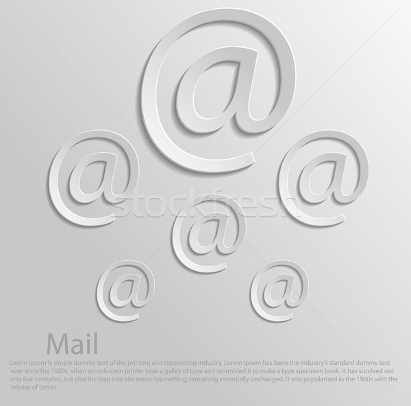 Foto stock: ícone · e-mail · aplicativo · metal · sombra · telefone