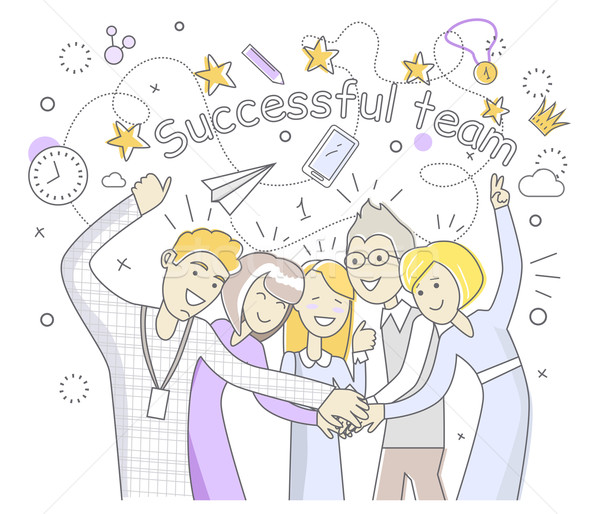 Successful Team People Design Flat Stock photo © robuart