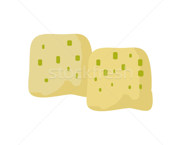 Pièce fromages isolé blanche naturelles ferme Photo stock © robuart
