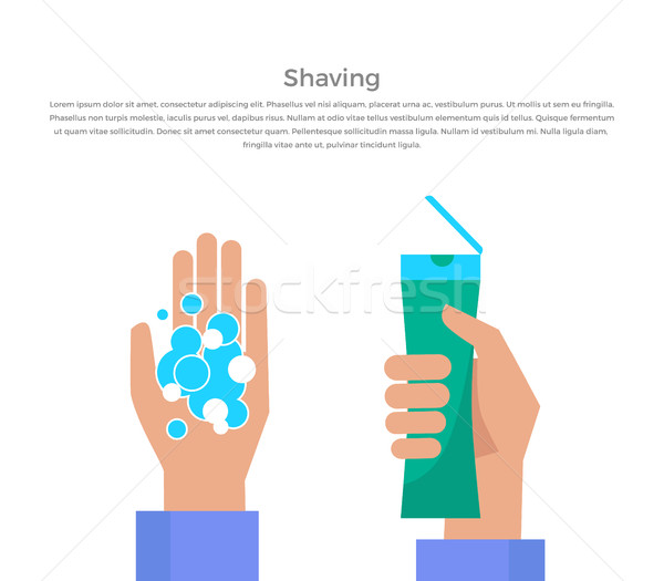 Shaving Concept Banner Vector Illustration. Stock photo © robuart