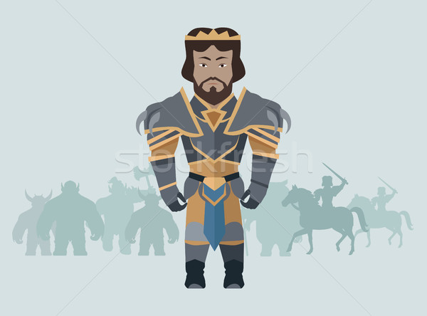 Oyun nesne şövalye çelik ortaçağ zırh Stok fotoğraf © robuart