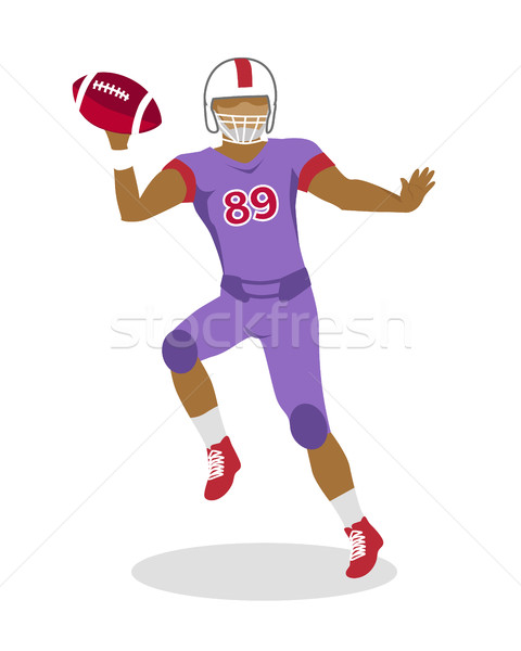 American Football Player in Jumping with Ball Stock photo © robuart