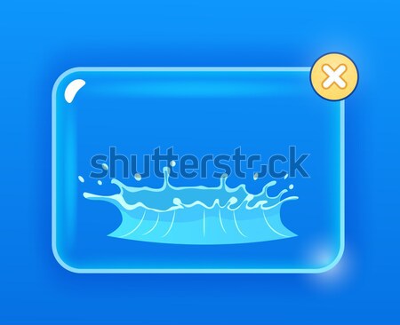 Blue Geyser Flow of Water from under Earth Drawing Stock photo © robuart