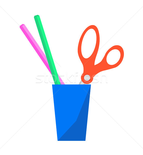 School Stationery Supplies Vector Illustration Stock photo © robuart