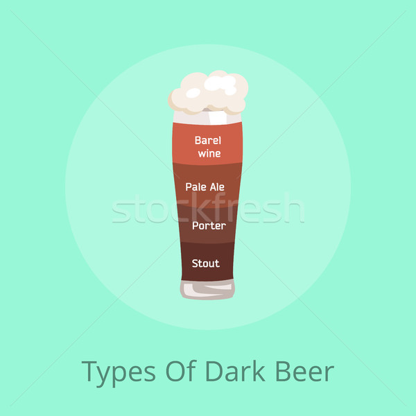 Types of Dark Beer Barrel Wine, Pale Ale, Porter Stock photo © robuart