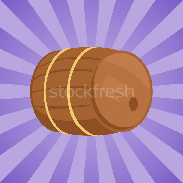 Wooden Barrel of Alcohol Drink Vector Illustration Stock photo © robuart