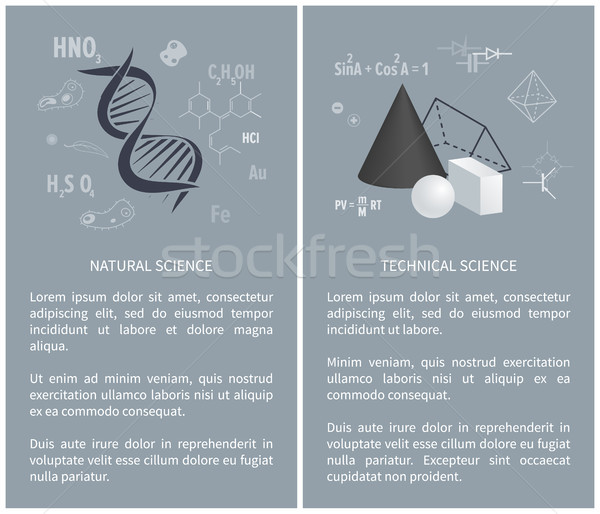 Stock photo: Natural and Technical Science Vector Illustration