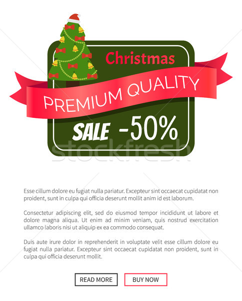 Stock photo: Half Price Premium Quality Christmas Sale Poster