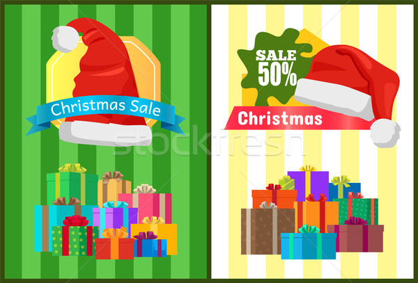 ストックフォト: ホット · 物価 · クリスマス · 販売 · ポスター · サンタクロース
