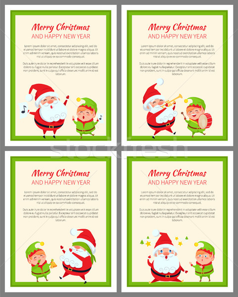 Merry Christmas Banners Set Vector Illustration Stock photo © robuart
