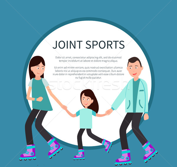 Joint Sport Plakat Rahmen Text Kreis Stock foto © robuart
