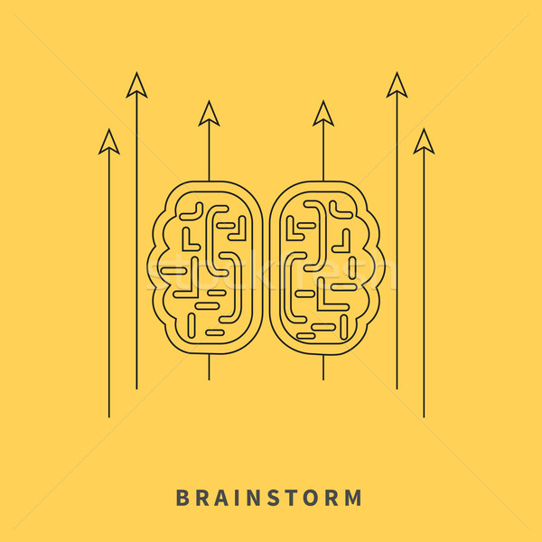 Brainstorm Design Flat Concept Stock photo © robuart