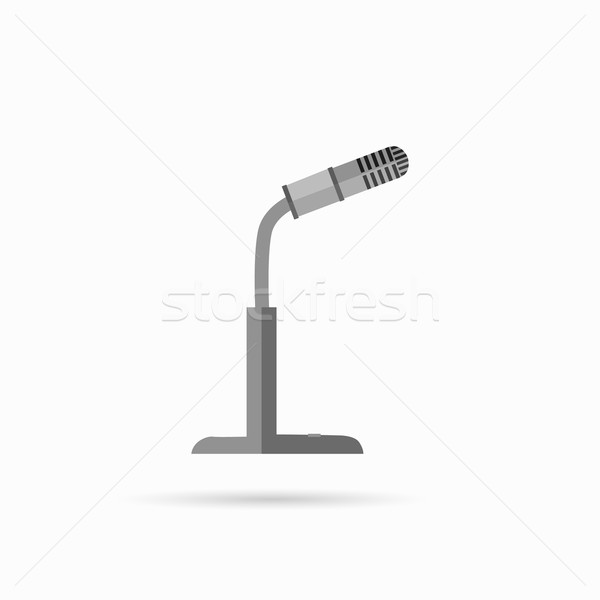 Microphone Design Flat Isolated Stock photo © robuart