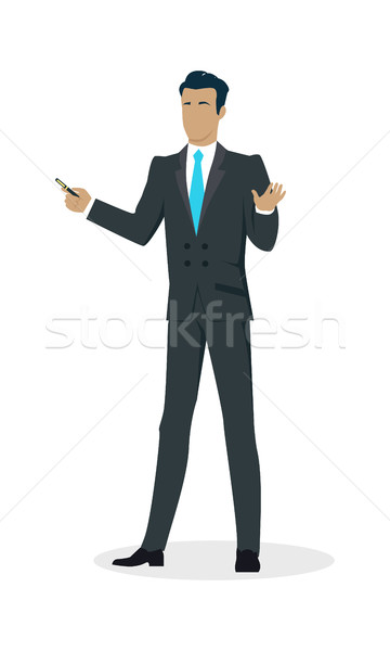 Stock photo: Businessman with Pointer