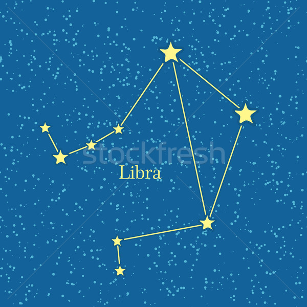 Night Sky with Libra Constellation Illustration Stock photo © robuart