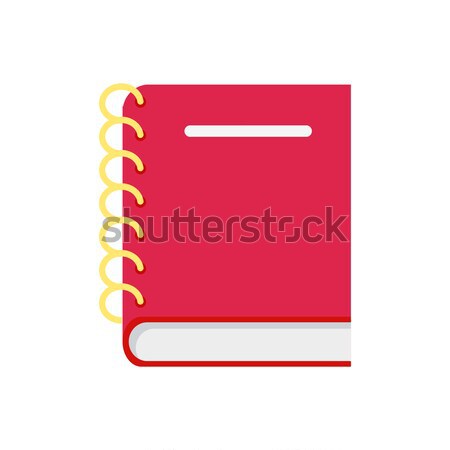 Cuero cuaderno aislado blanco rojo espiral Foto stock © robuart