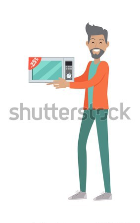 Stock photo: Big Sale in Electronics Store Flat Vector Concept