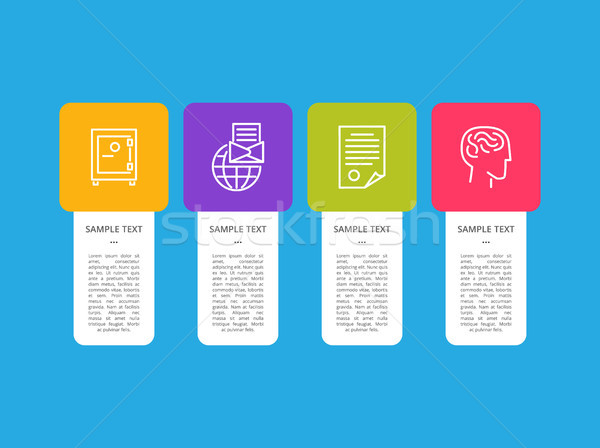 Icons and Additional Text on Vector Illustration Stock photo © robuart