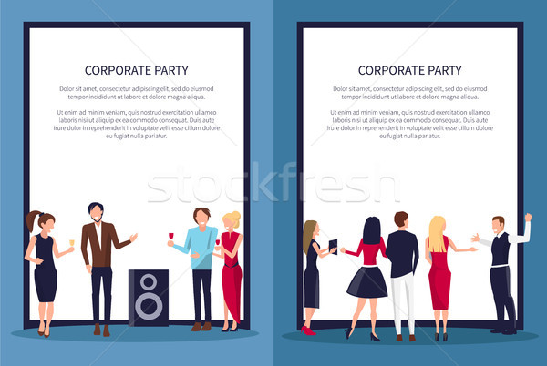 Corporate Party at Club on Vector Illustration Stock photo © robuart