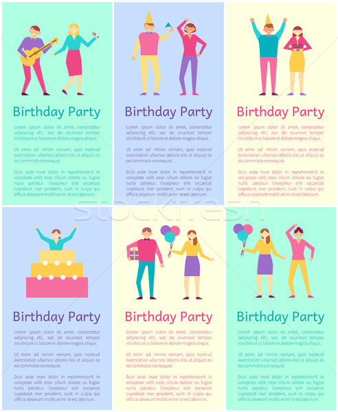 Birthday Party Collection Vector Illustration Stock photo © robuart