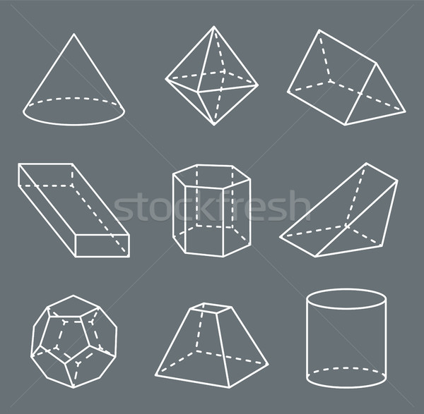 Shapes with Lines Collection Vector Illustration Stock photo © robuart