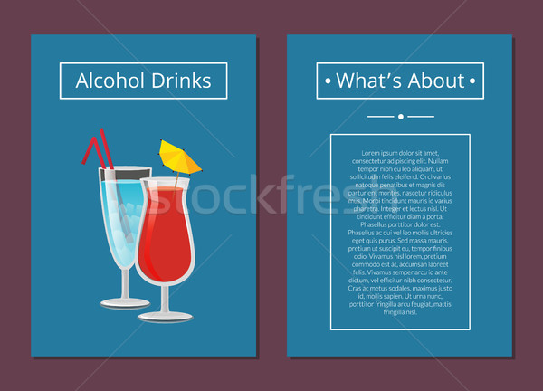 About Alcohol Drinks Banner Vector Illustration Stock photo © robuart