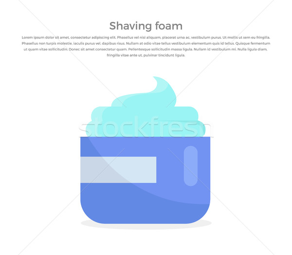 Shaving Foam Concept Banner Vector Illustration. Stock photo © robuart