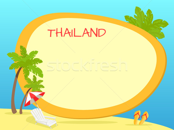 Thailand Touristic Vector Concept with Copyspace Stock photo © robuart