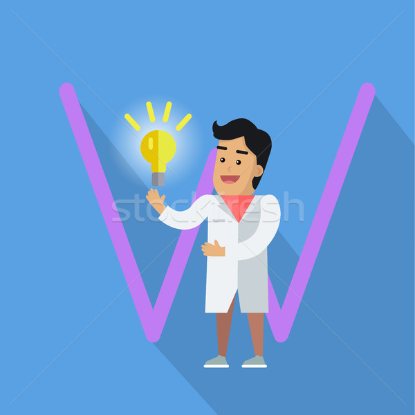 Science Alphabet Concept In Flat Design Stock photo © robuart