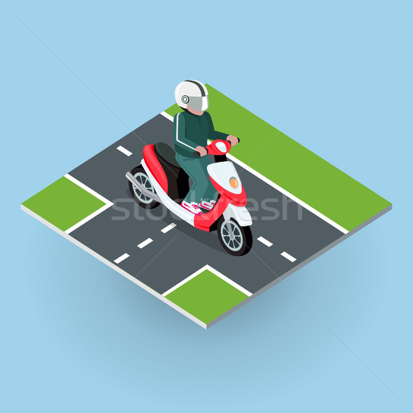 Touring Moped. Motor Bike on the Road Stock photo © robuart