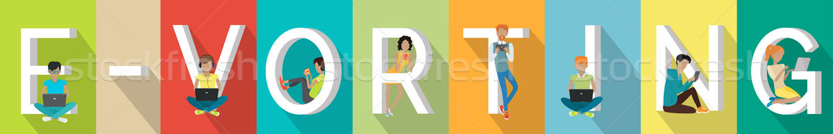 Electronic Voting Banner Stock photo © robuart