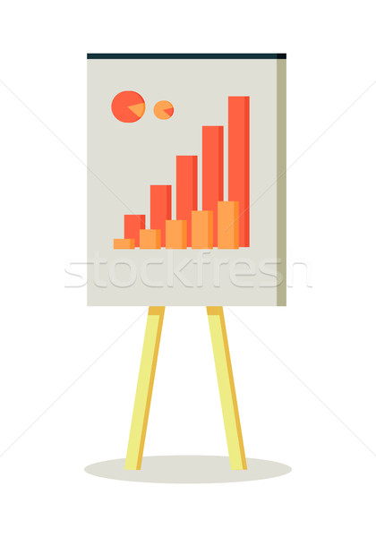 Whiteboard with Infographics. Stock photo © robuart