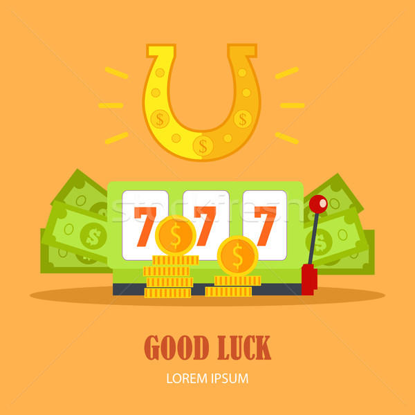 Good Luck Concept Vector Banner in Flat Design. Stock photo © robuart