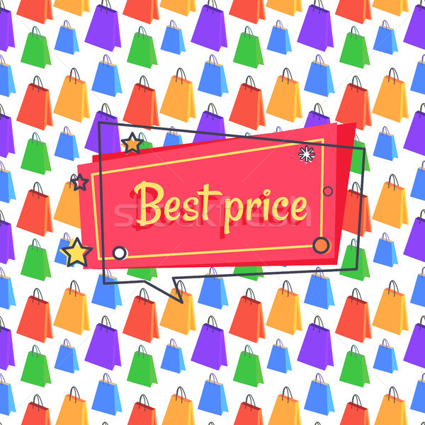 Best Price Advert Banner Seamless Pattern Shopping Stock photo © robuart