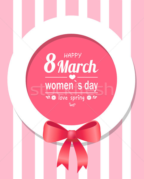 Miłości wiosną szczęśliwy dzień kobiet kartkę z życzeniami osiem Zdjęcia stock © robuart