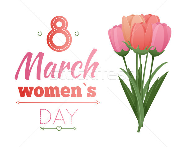 8 March Ladys Day Love Spring Vector Illustration Stock photo © robuart