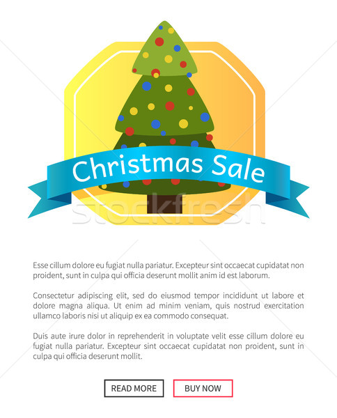 Stock photo: Christmas Sale Picture with Pretty New Year Tree