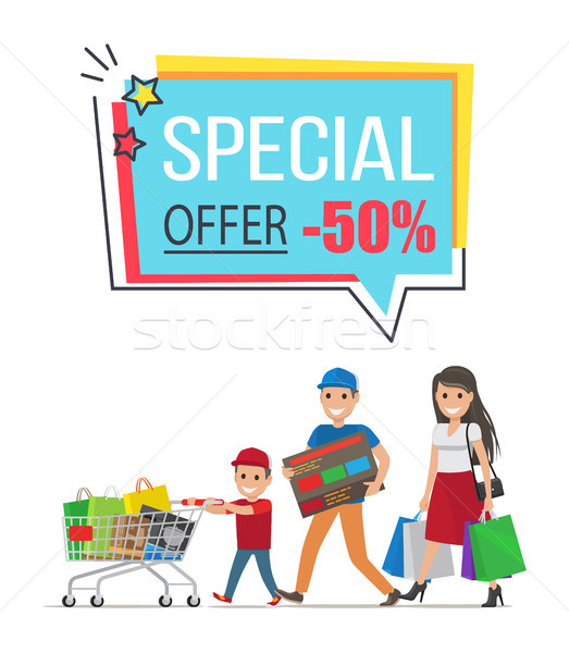 Special Offer with 50 Off Promotional Poster Stock photo © robuart